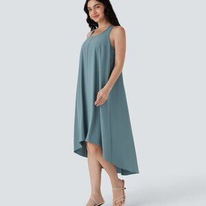 Halara Breezeful™ RacerPocket High Low Flowy Midi Quick Dry Casual Dress S